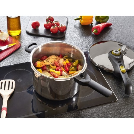 Tefal Secure 5 Neo Pressure Cooker - Stylish Black, Green & Silver | Fast, Safe & Efficient Cooking!